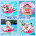 Miniatyrbillede 7 af 7: Svømmering til børn, holdbare oppustelige pool floats, havfrue anime gummi flydering, flydende sommer strandfest for 4-9 børn og vandsport C