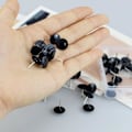 Miniatyrbillede 6 af 7: 50 stk. Sorte Push Pins Gear Tommelknapper til vægophæng Tegningsstifter Stålspids Korktavle Push Pins Dekorative Tommelknapper Poster Pins til vægkort