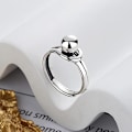Miniatyrbillede 4 af 5: 925 Sterling Sølv Åbne Ringe Minimalistisk Løfte Justerbar Elegant Mode Fingerbånd Forlovelsesring Til Kvinder Piger