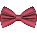 Miniatyrbild 1 av 6: Herr Bow Tie, Klassisk enfärgad förknuten Bow Tie för män, Satin Tux Bowtie, Justerbar formell nackband för fester, bröllop Maroon Red
