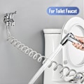 Miniatyrbillede 4 af 9: Forår Fleksibel Bruseslange, ABS Fleksibel Teleskopisk Bruseslange, Badeværelse Spiral Fleksibel Bruseslange til Toilet Hane, Bidet Sprøjte, Håndbruser - 3M Grey