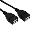 Miniatyrbillede 5 af 5: 2-Port USB2.0 Hub USB 2.0 Han til 2 Dobbelt USB Hun Stik, Splitter Hub, Strømkabel Adapter til PC, Telefon, Laptop