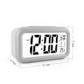 Miniatyrbild 3 av 5: Väckarklocka med Snooze, Nattlampa, Termometer, Digital LED-Display, Batteridriven White