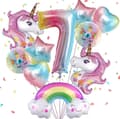 Bursdagsballonger 1-9 år Enhjørninger 7