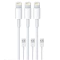 3-pakning 2 m / Lightning ladekabel iPhone 13/12/11/ Xs/Max/X/8/7/6/5