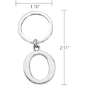 Miniatyrbillede 2 af 3: Nøglering Bogstav - Initial Alfabetet Nøglering Charm Bogstav O