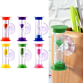 Miniatyrbild 4 av 5: 2 minuters duschtimer sandtimer sugkopp badrum nedräkning timglas inga batterier behövs roligt badtillbehör Green