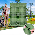Miniatyrbillede 4 af 5: Selvopblæsende Campingmadras med Fodpumpe, Forbedret Tykkelse 8cm Oppustelig Ultralet Campingmadras, Holdbar Vandafvisende Luftmadras til Vandreture