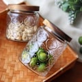 Miniatyrbillede 5 af 5: Glasbeholdere, køkkenopbevaringsglas, 700 ml glasbeholder med