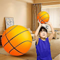 Miniatyrbillede 2 af 4: Handleshh Stille Basketball, Indendørs Stille Træningsbold Ubelagt Høj Elastisk 24cm orange