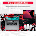 Miniatyrbillede 4 af 7: Gaming Mousepad, Udvidet Mousepad 800 x 400 mm, Computer Tastatur Mouse Mat Desk Pad med Skridsikker Gummibund og Syet Kant til Gaming Arbejde Black Red XXL