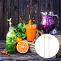 Miniatyrbillede 5 af 5: 2 stk. Swizzle Stick Glas Oliven Pige Hjerte