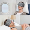 Miniatyrbild 3 av 5: 100% Handgjord Sömnmask i Bomull Blackout - Bekväm & Andningsbar Ögonmask för Sömn Justerbar Blinder Ögonbindel Flygplan Med Resepåse - Be