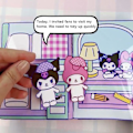 Pikkukuva 3 / 5: Hiljainen kirja Sanrio Doudou -kirja Opettavainen kotitekoinen Kuromi-kirja Melody Hiljainen kirja Pacha Dog Ice Cream Cart