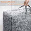 Miniatyrbilde 4 av 7: Klær Oppbevaringspose Dyne Oppbevaringsposer King Size Oppbevaringsposer for Dyner Klær Quilt Tepper Sengetøy Dyneposer Under Sengen Oppbevaringsposer med Glidelåser Grey 75L*6PCS