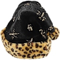 Miniatyrbild 3 av 3: Julhatt Julfest Hatt Leopardmönstrad Julhatt Plyschhatt Festtillbehör för Vuxna