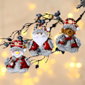 Miniatyrbilde 2 av 4: 4 små julepynt i stoff, juletrærpynt