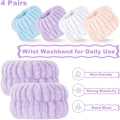 Miniatyrbild 4 av 5: 8 st Handledsband för ansiktsrengöring Mikrofiber Handledsband Tvätthandduk Spa Handledsband för ansiktsrengöring Absorberande