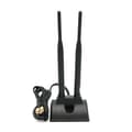 2.4GHz 5GHz Dual Band Wifi Antenne, Rp-sma Han Antenne med Magnetisk Base til PC