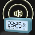 Miniatyrbild 5 av 5: Digital Elektronisk Klocka LED-Display Elektronisk Klocka Stereo Digital Display Snooze Väckarklocka 12/24H Byt Nedräkningstid NUO0430 Blue