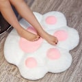 Miniatyrbilde 3 av 4: Petal Foot Bjørnepote Plysj Hoftepute Høst og Vinter Fortykket Varm Katteklo Stolpute Soverom Gulvmatte pink 80*70cm
