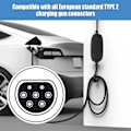 Miniatyrbild 2 av 5: 2024, typ 2 laddkabelhållare väggfäste laddkabel typ 2 kontakthållare för elbil iec
