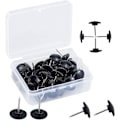 Miniatyrbillede 1 af 7: 50 stk. Sorte Push Pins Gear Tommelknapper til vægophæng Tegningsstifter Stålspids Korktavle Push Pins Dekorative Tommelknapper Poster Pins til vægkort