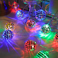 Miniatyrbild 1 av 7: LED Spegelboll Ljusslinga Disco Bar Party Julboll Högtidsljus Dekorativ Färg Color 6 M 40 led Battery