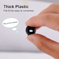 Miniatyrbillede 5 af 7: 10 stk Fjederbelastede Runde Plastik Toggle Stopper Snoer Låse Endestykker, Sort, 1,8 x 1,5 x 1,5 cm