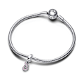 Miniatyrbillede 3 af 3: S925 Sterling Sølv Glitrende Uendeligheds Vedhæng Charm Smykker KVINDER hjem Pandora Dame Charm