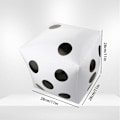 Miniatyrbilde 2 av 5: Gigantiske oppblåsbare terninger, 30 cm oppblåsbare terningleker for spillrekvisitter, bassengfester og gaver White