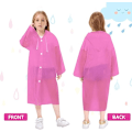 Miniatyrbilde 2 av 6: 1 stk Barneregnjakke for Jenter og Gutter, Bærbar Regnjakke Regnponcho for Barn Vanntett Pink