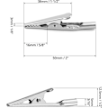 Pikkukuva 6 / 7: 50 kpl Alligator-pihdit, Sähkötestijohto Krokotiilipihdit Metalli Krokotiilipihdit Laboratorio Sähkötestityöhön, 2\" / 50mm
