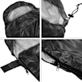 Miniatyrbillede 5 af 7: 1 stk. Sovepose til Voksne, Enkeltmands Sovepose til 3 Sæsoner Letvægts Camping Vandreture Black
