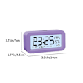 Miniatyrbild 3 av 5: Digital Elektronisk Klocka LED-Display Elektronisk Klocka Stereo Digital Display Snooze Väckarklocka 12/24H Byte Nedräkning Tid NUO0430 Purple