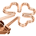 Miniatyrbilde 6 av 8: 100 stk Blomsterformede Klips, Papirklips, Plane Papirklips for Barn Kontorrekvisita Håndverk Scrapbooking Dokument Notatsortering Rose Gold
