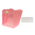 Miniatyrbillede 1 af 5: Kanin Hø Foderautomat Foder Krybbe Græsholder Hø Dispenser Kanin Hø Krybbe Blå Pink 21cmx25cmx13cm