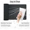 Miniatyrbillede 6 af 7: Stor Gaming Mousepad med Syet Kant, Minimalistisk Bjerg Desk Mat, Udvidet Mousepad med Anti-Slip Bund