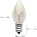 Miniatyrbillede 4 af 5: 6 Stk. Pære E12 Glødelampe 220v 10w C7 Spids Boble E12 Lille Skrue Saltlampe, Natlampe Med Pære Til Saltlampe, Glødelampe Tu