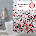 Pikkukuva 2 / 8: Suihkumatto Hometta ja Hometta Kestävä, 180 x 180 cm (71 x 71 tuumaa) | Vedenhylkivä Kangas Mosaic Red