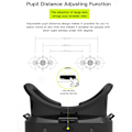 Miniatyrbillede 7 af 8: 3D VR Virtual Reality Briller, Nyd de Bedste Spil og Videoer (med Bluetooth Controller), Kompatibel 5 Tommer - 7 Tommer
