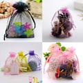 Miniatyrbillede 4 af 5: 100 flerfarvede organza gaveposer, 10x15cm