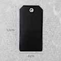 Miniatyrbillede 1 af 5: 100 stk. 6x12 cm Plastik Forsendelsesetiketter Farverige Blanke Mærknings Etiketter Vandtætte 100 PCS-BLACK