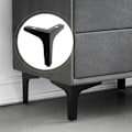 Miniatyrbillede 3 af 5: 4-pak 10 cm sorte metalmøbelben - til skabe, sofa, kaffebord
