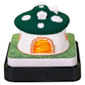 Miniatyrbillede 1 af 3: 2024 Kalender Memoblok Med Lys Interessant Formet 3d Kalender Notesblok Til Familie Ven Nabo Gave Mushroom House Green