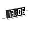 Miniatyrbild 5 av 5: Smart Stor Digital Väggklocka Appkontroll Tid/datum/&ljud Aktivera & Nedräkningsfunktion Steglös Ljusstyrka & Volym Alarm Med Snooze-funktion Yellow