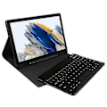 Pikkukuva 3 / 5: Samsung Galaxy Tab A8 10.5 (2022) X205 / X200 Kynäpaikka Jalustallinen Tabletti PU Nahkakotelo + Irrotettava Multicolor Black