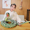 Miniatyrbillede 5 af 5: 1 stk 200cm/300cm Kæmpe Slanger Plys Legetøj Simulation Lang Gylden Python Udstoppede Slange Plys Børn Drenge Gave Boligindretning white 160cm