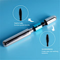 Pikkukuva 5 / 5: 2 in 1 Vibely Mascara 5x Pidentävä Vedenkestävä Meikki Luonnolliseen Pidentämiseen ja Tuuheuttamiseen Ei Paakkuuntumista 4d Silk Fiber Mascara