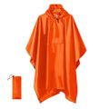 Miniatyrbillede 1 af 5: Regnkappe 3 i 1 Regnponcho Vandtæt Poncho Voksen, Genanvendelig Regnponcho Voksen Vandtæt Poncho Orange